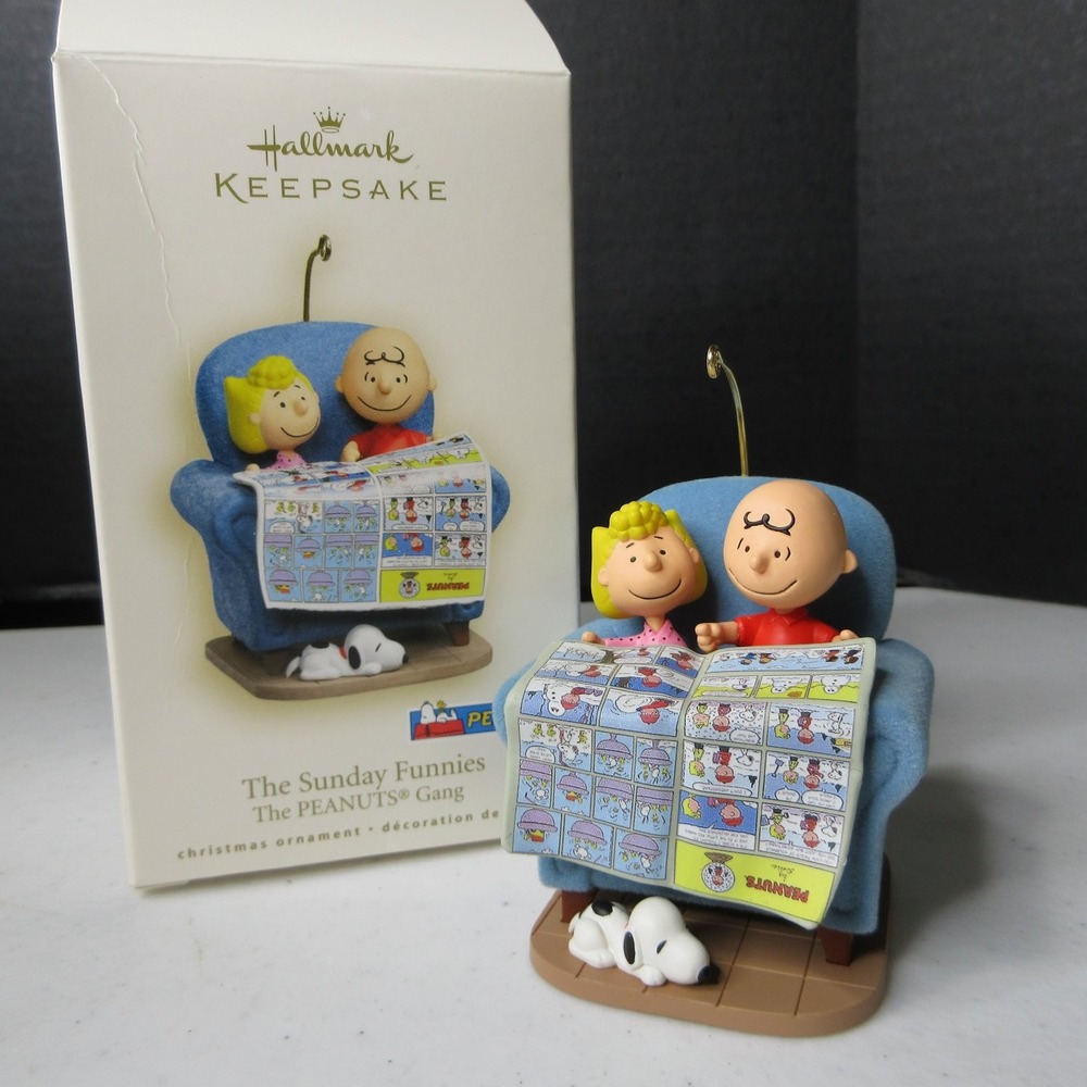 Hallmark Keepsake Peanuts Sunday Funnies 2007 Charlie Brown Ornament QX14317